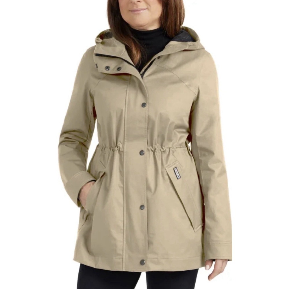 Hunter Womens Waterproof Smock Coat Jacket Hooded Rain Jacket Medium
